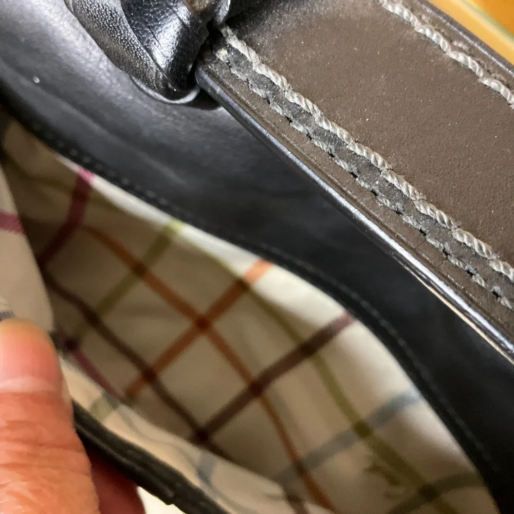 Coach Soho Black Leather Flap Shoulder Bag Brass Buckle Turnlock - Picture 12 of 14